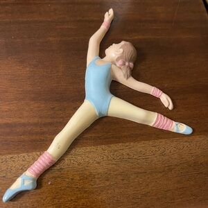 Vintage Ballerina Dancer Wall Plaque Burwood Plastic